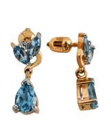 ПСЛ-108К-Т Серьги (Au 585)