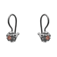 Серьги дет. с цв. вст. родий сд-735р-роз Серебро 925
