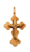 5кра009 Подвеска крест (Au 585)