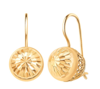 2007а-3з-925 Серьги "Шары" Позол. (Ag 925)