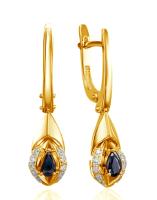 02-3516/2 Серьги (Au 585)