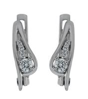 ДЕ79310R Серьги (Au 585) (2 Бр Кр-57 0,180Ct 3/3А,6 Бр Кр-57 0,060Ct 3/3А)