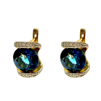 СЛ-560К-ТЛ Серьги Au 585