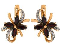 сл-396к-г Серьги (Au 585) (8 Гр 2,264Ct ,20 Фианит 0,136)