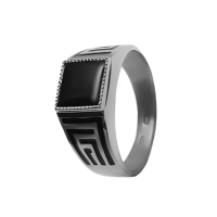 Печатка эмаль с вст. 152273/1  Серебро 925