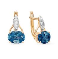 с122-3371Тл Серьги (Au 585)