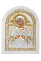 A-6/006G/B, Семистрельная БМ, икона арочная, белое дерево 206х275