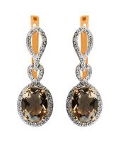 СЛ-507К-РТ Серьги (Au 585)