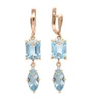 С122-1226Т Серьги (Au 585)