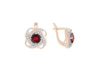 СЛ-354К-Г Серьги (Au 585) (2 Гр круг 0,772Ct ,56 Фианит 1,881)