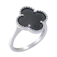 R00206/черный Кольцо (Ag 925)