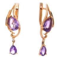 С120-2434Ам Серьги (Au 585)