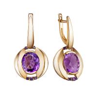 С124-6192Ам Серьги (Au 585)