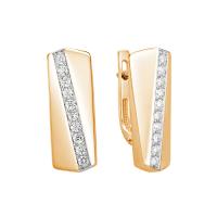 С112-6715 Серьги (Au 585) (20 Бр Кр 57 0,262Ct 3/6)