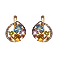 СЛ-452К-АГТХЦ Серьги Au 585