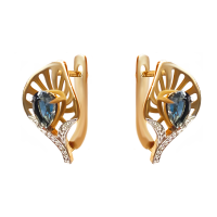 СЛ-533К-ТЛ Серьги Au 585