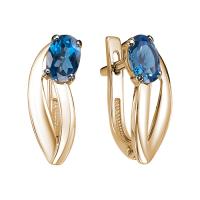 С124-6072ТЛ Серьги (Au 585)