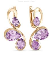 02-1-129 Серьги (Au 585)