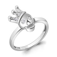 68899А.5 Кольцо "Череп-Корона" (Ag 925)