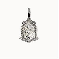 2034783/9 Владимирская Богородица Подвеска Ag 925