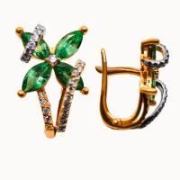 02-1000/1 Серьги (Au 585)