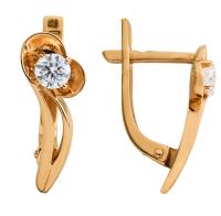 2-512-2 Серьги (Au 585) (2 Бр Кр-57 0,321Ct 3/5А)