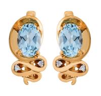 С122-3823Т Серьги (Au 585)