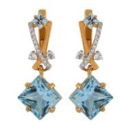 С122-1121Т Серьги (Au 585)