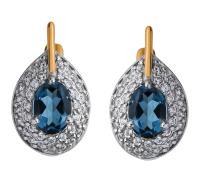 СЛ-563К-ТЛ Серьги (Au 585)