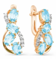 02-1-229 Серьги (Au 585)