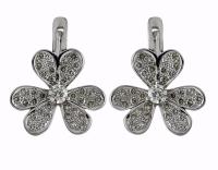 22855 Серьги (Au 585) (2 Бр Кр-57 0,310Ct 4/5А,72 Бр Кр-57 1,060Ct 4/5А)
