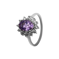 06амет-К Кольцо Ag 925