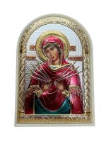 PL-3/006G/M/B, Семистрельная БМ, икона арочная, пластик белый, эмаль 80х115