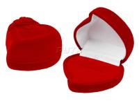 Футляр флокированный, сердечко с цветком, серия "Романтика"