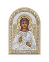PL-3/007G/B, Ангел хранитель, икона арочная, пластик белый 80х115