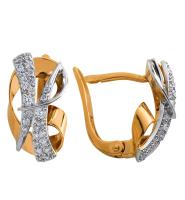 02-3518 Серьги (Au 585) (4 Бр Кр-57 0,062Ct 3/5А,14 Бр Кр-57 0,104Ct 3/5А,34 Бр Кр-57 0,158Ct 3/5А)