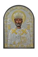 PAL-3/003AG, Николай Чудотворец, икона арочная, пластик 96х138
