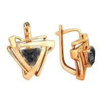 12010049/фи черн Серьги (Au 585)