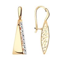 РАСд840-3590 Серьги (Au 585)