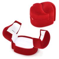 Футляр флокированный, 2 сердца, серия "Романтика"