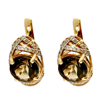 СЛ-573К-РТ Серьги Au 585