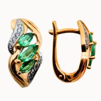 02-1057/1 Серьги (Au 585)