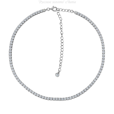 C1-AW-10336   р-р 35.0+8 Колье (Ag 925)
