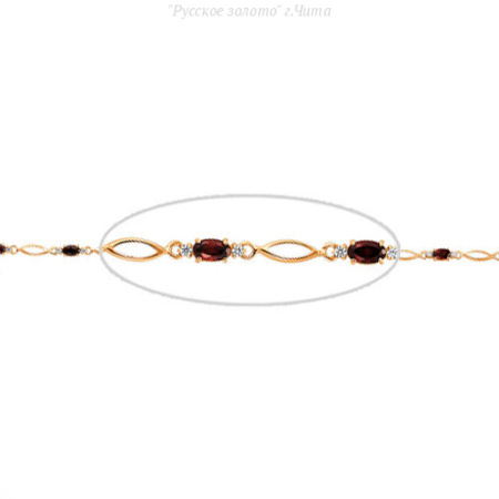 БР120-012-17Гр Браслет (Au 585)