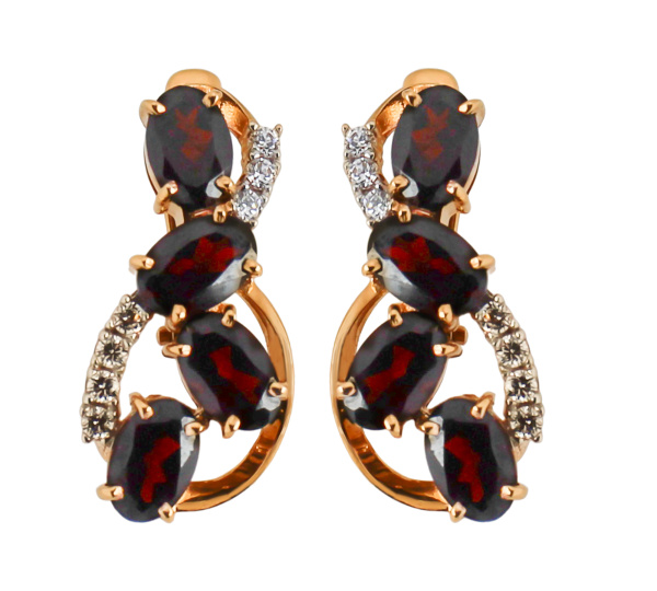 02-1-229 Серьги (Au 585)