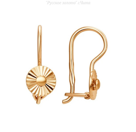 013662-1010 Серьги детские (Au 585)