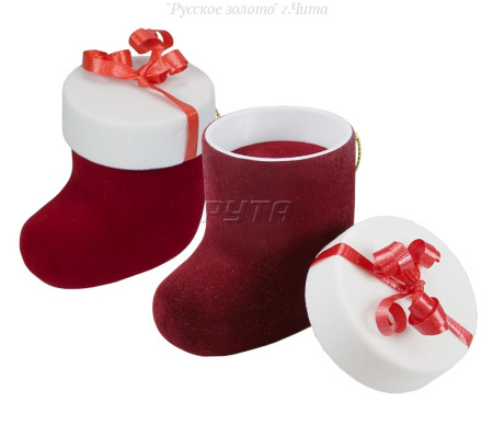 Футляр флокированный, валеночек, серия "Новогодняя"