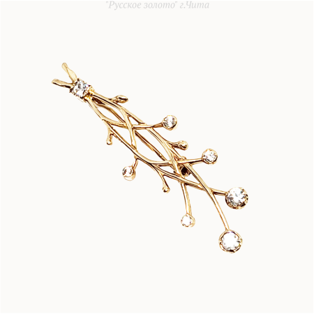 3798кс190 Брошь Au 585