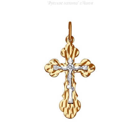 121181 Подвеска крест (Au 585)