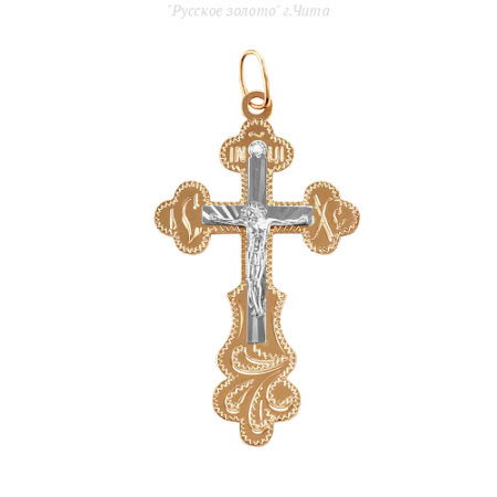 102-СК-46.13-16 Крест (Au 585)